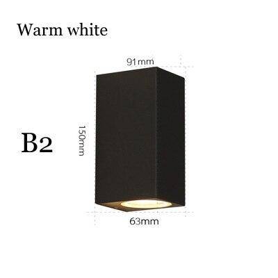 Applique murale moderne LED en cube noir Deco - vue 6 sur 8