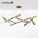 Lustre moderne LED avec plusieurs abat-jours aluminium Creative