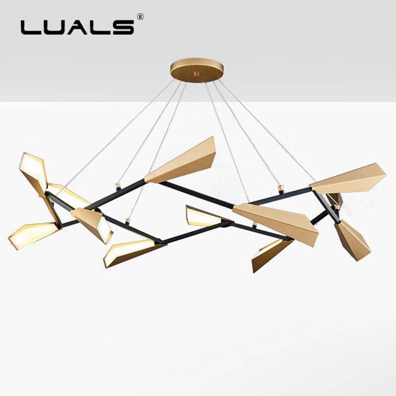 Lustre moderne LED avec plusieurs abat-jours aluminium Creative - vue 5 sur 9