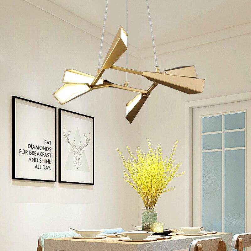 Lustre moderne LED avec plusieurs abat-jours aluminium Creative - vue 4 sur 9