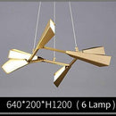Lustre moderne LED avec plusieurs abat-jours aluminium Creative