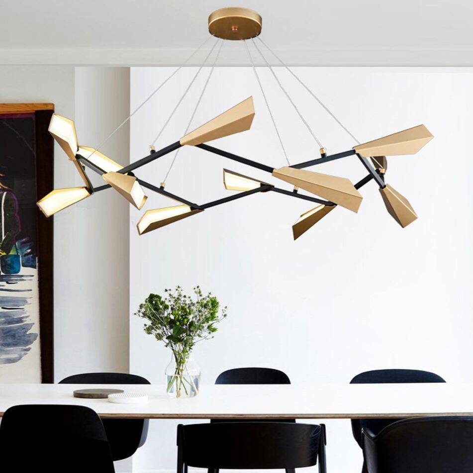 Lustre moderne LED avec plusieurs abat-jours aluminium Creative - vue 3 sur 9