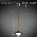 Suspension design dorée à LED avec abat-jour chapeau et boule Creative