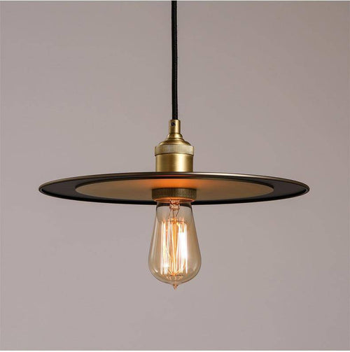 Suspension design LED avec disque en métal style Industriel
