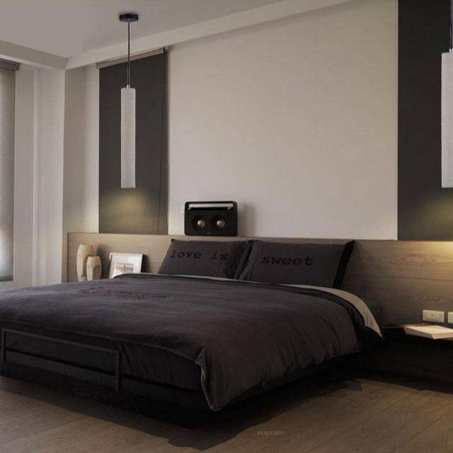 Suspension design LED allongée en ciment gris - vue 5 sur 8