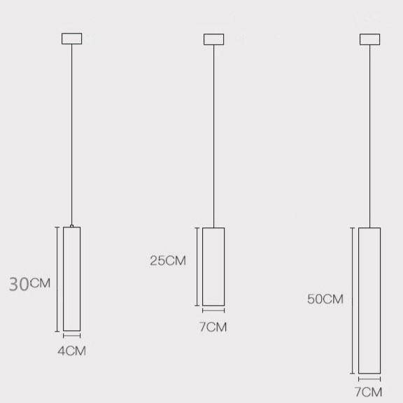 Suspension design LED allongée en ciment gris - vue 9 sur 8