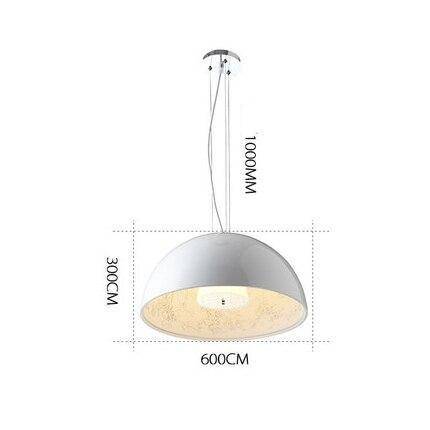 Suspension moderne LED avec abat-jour arrondi métal - vue 4 sur 6