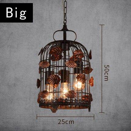 Suspension retro LED en métal style cage aux oiseaux - vue 7 sur 7