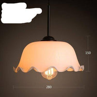 Suspension retro LED avec abat-jour aux bords courbés