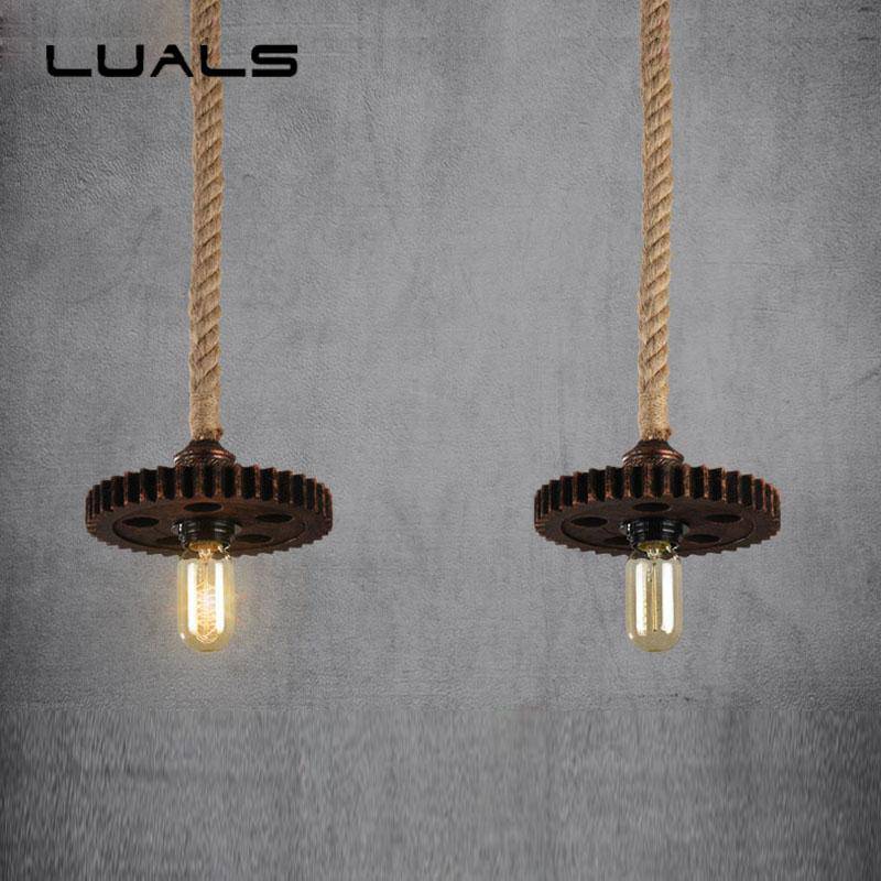 Suspension retro LED en métal et ampoule Edison - vue 4 sur 4