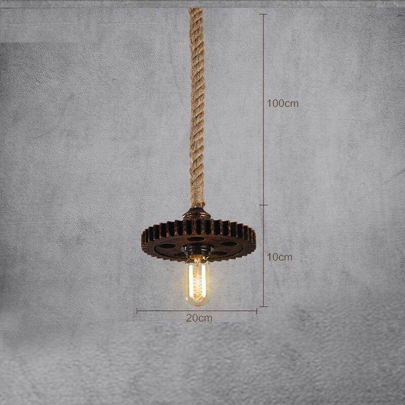 Suspension retro LED en métal et ampoule Edison