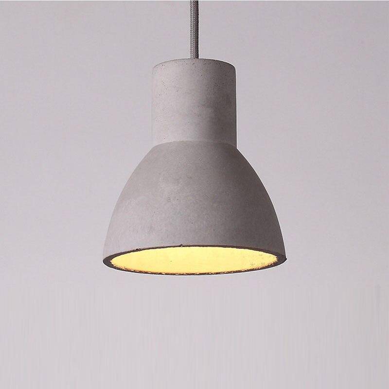 Suspension design à LED avec abat-jour arrondie en ciment - vue 7 sur 11