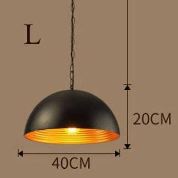 Suspension retro LED avec abat-jour arrondie en métal - vue 6 sur 6