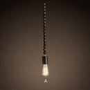Suspension retro en bois avec ampoule Edison