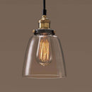 Suspension LED avec abat-jour en verre vintage