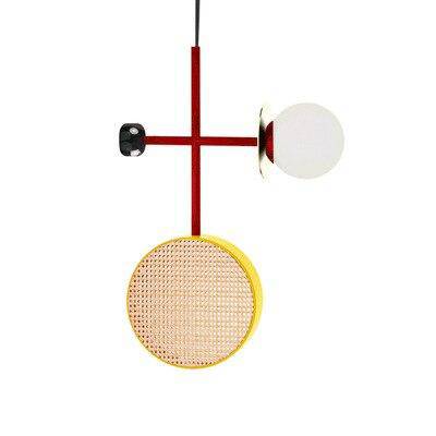 Suspension design à LED avec abat-jour disque en métal coloré - vue 12 sur 15