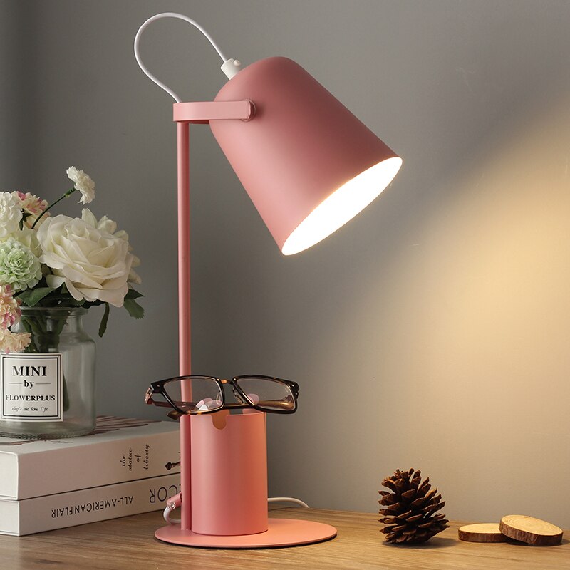 LED table lamp with colourful integrated pen holder Ninal - vue 3 sur 9