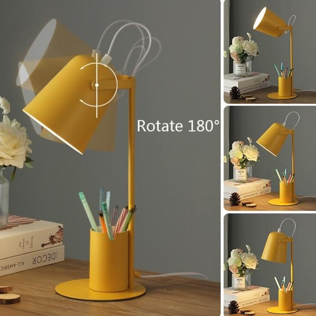 LED table lamp with colourful integrated pen holder Ninal - vue 2 sur 9