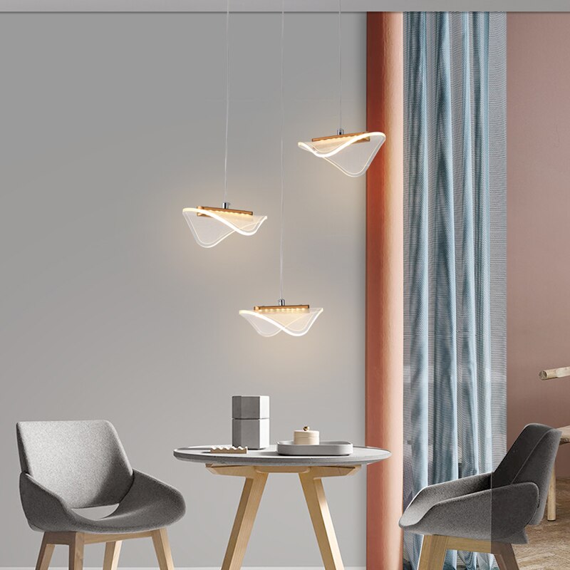 Suspension moderne LED avec abat-jour blanc et arrondi Astrid - vue 2 sur 4