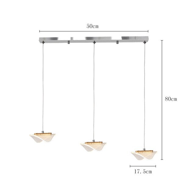 Lustre moderne LED avec abat-jour blanc et arrondi Astrid