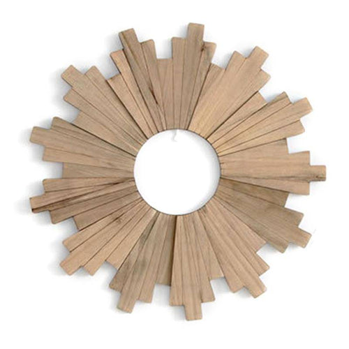 Grand miroir design en bois style Sun