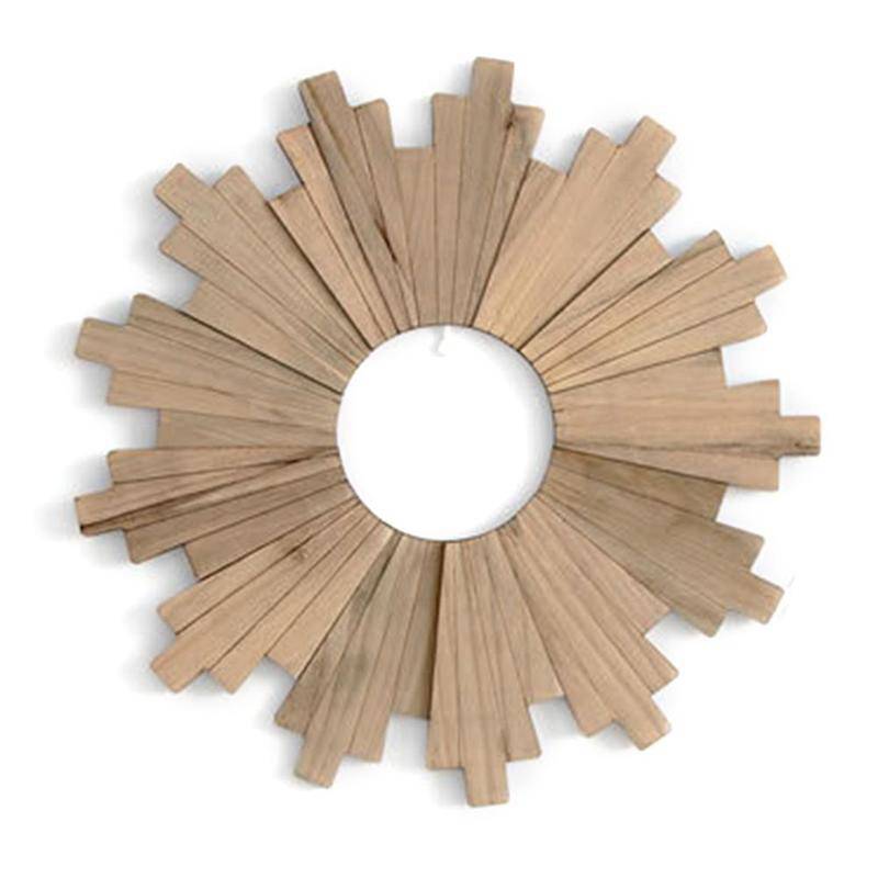 Grand miroir design en bois style Sun - vue 7 sur 6