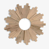 Grand miroir design en bois style Sun