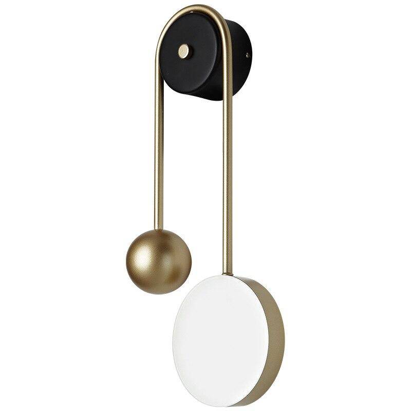 Applique murale design à LED avec boule dorée et disque lumineux - vue 6 sur 5