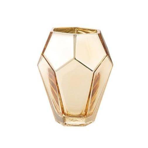 Vase design doré aux formes géométriques Luxury - vue 7 sur 11