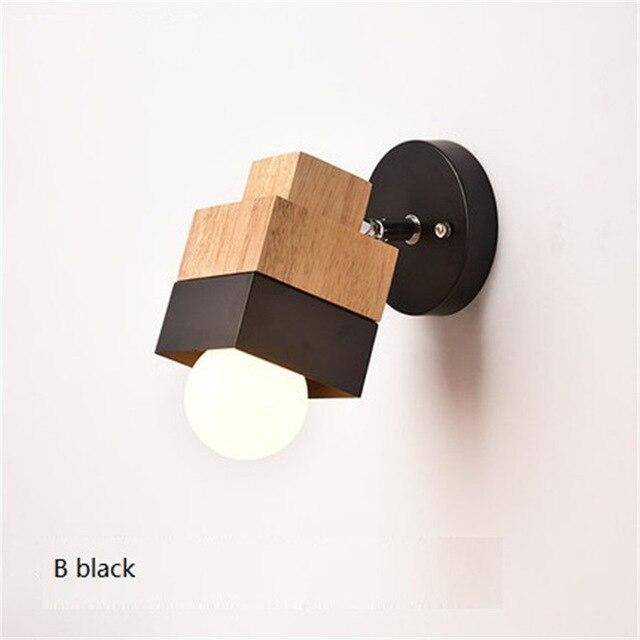 Applique murale LED en bois Creative (cube ou cylindre) - vue 7 sur 7