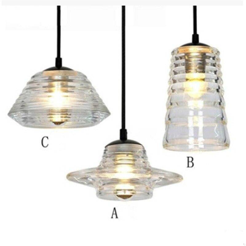 Suspension design en verre fumé à LED Industrial - vue 5 sur 7