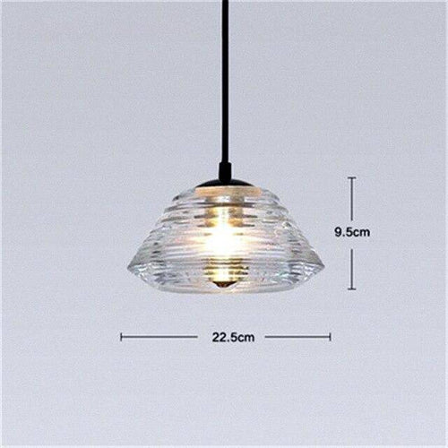 Suspension design en verre fumé à LED Industrial