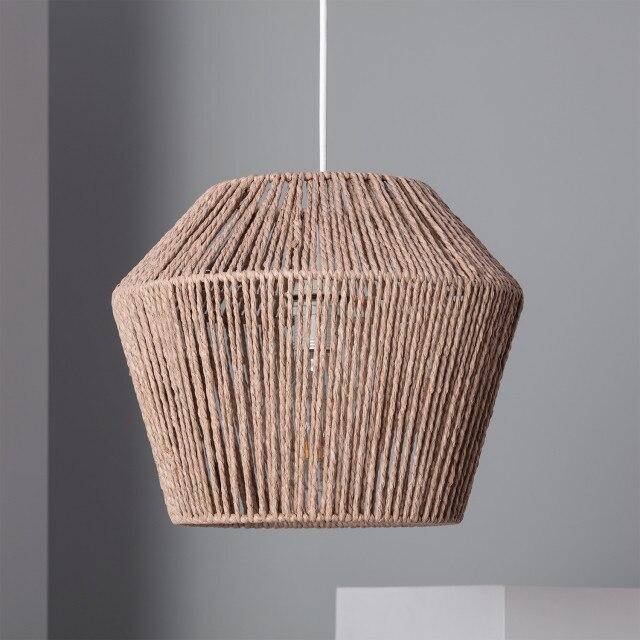 Suspension design à LED avec abat-jour papier tressé Loft - vue 4 sur 5