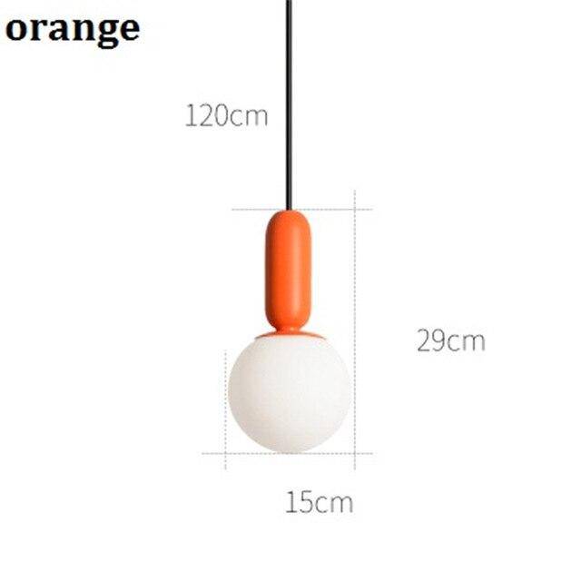 Suspension design moderne tube arrondis de couleur