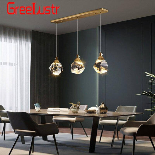 Applique murale design à LED avec verre en pierre de cristal Loft
