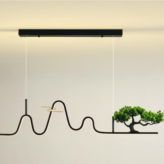 Lustre design à LED en forme de vague Lusteria - vue 6 sur 8