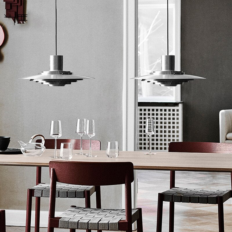 Suspension LED design conique plate Nordic - vue 2 sur 8