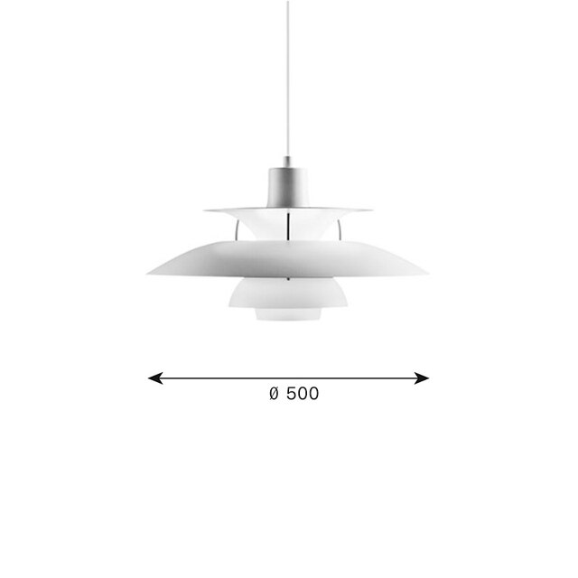 Suspension LED design conique plate Nordic - vue 6 sur 8
