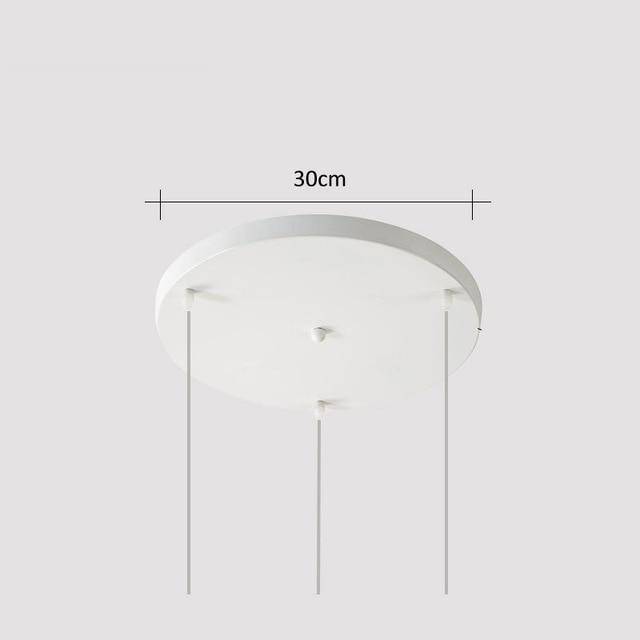 Suspension design LED en bois avec abat-jour arrondi en verre Nordic