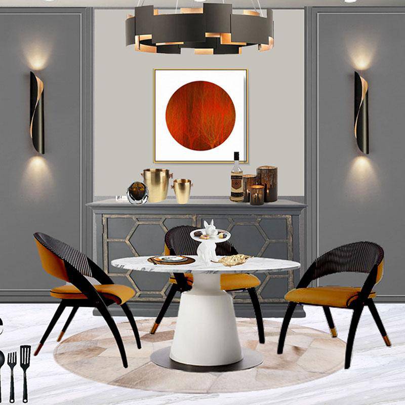 Suspension design LED aux courbes en métal Luxury - vue 3 sur 6