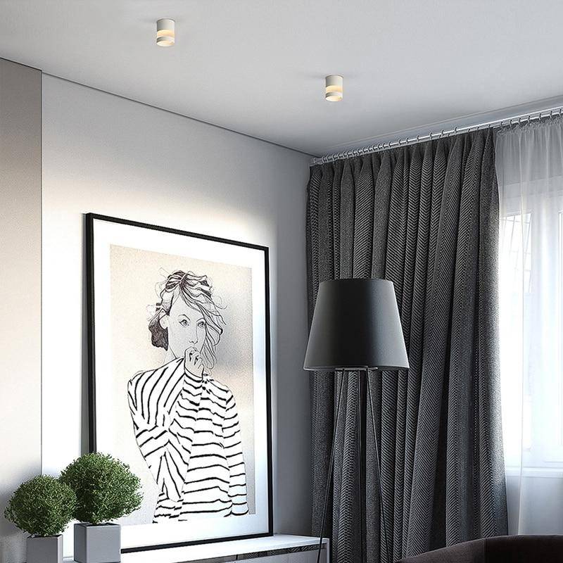 Spot design à LED cylindre en aluminium Loft - vue 4 sur 7