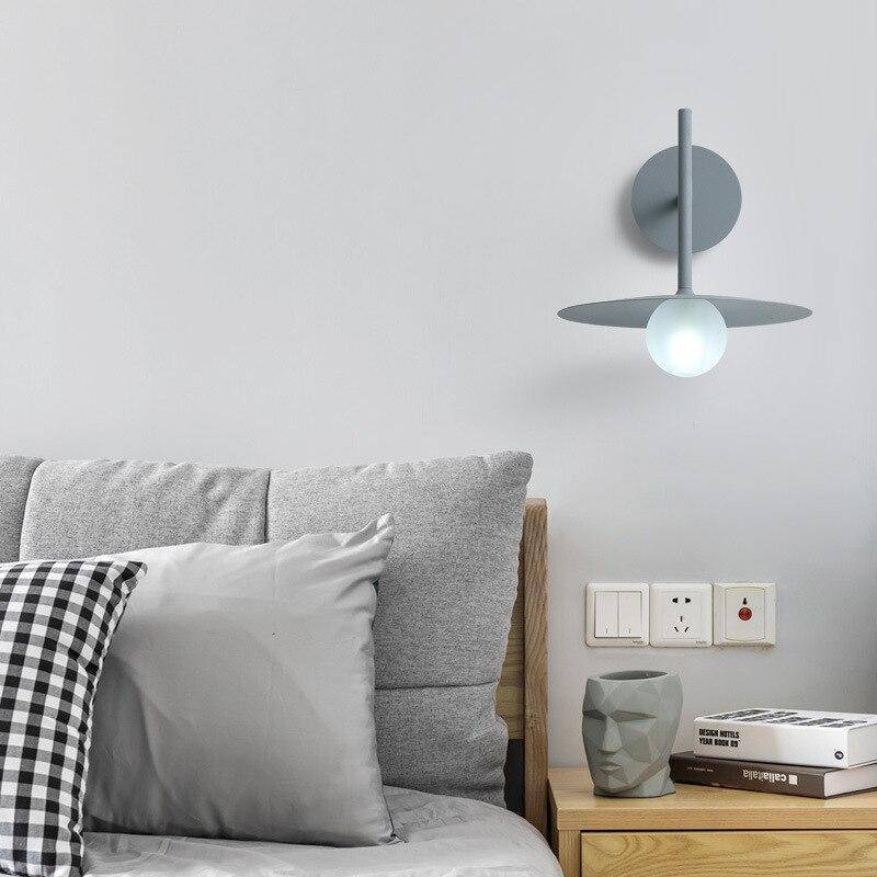 Applique murale design à LED en métal avec abat-jour et boule verre Loft - vue 5 sur 7
