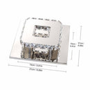 Plafonnier en cristal et miroir carré moderne