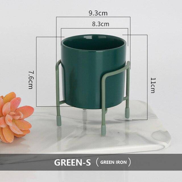 Piédestal pour plantes sur pied bas moderne Loft - vue 7 sur 10