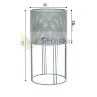 Tall pedestal with creative colourful metal design