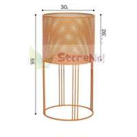 Tall pedestal with creative colourful metal design