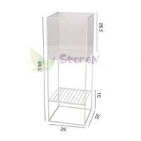 Tall pedestal with creative colourful metal design