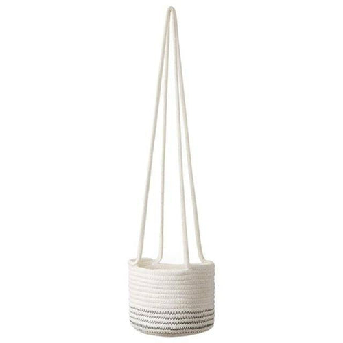 Cache-pots suspendu en toile de jute style scandinave