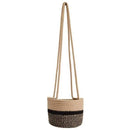 Cache-pots suspendu en toile de jute style scandinave
