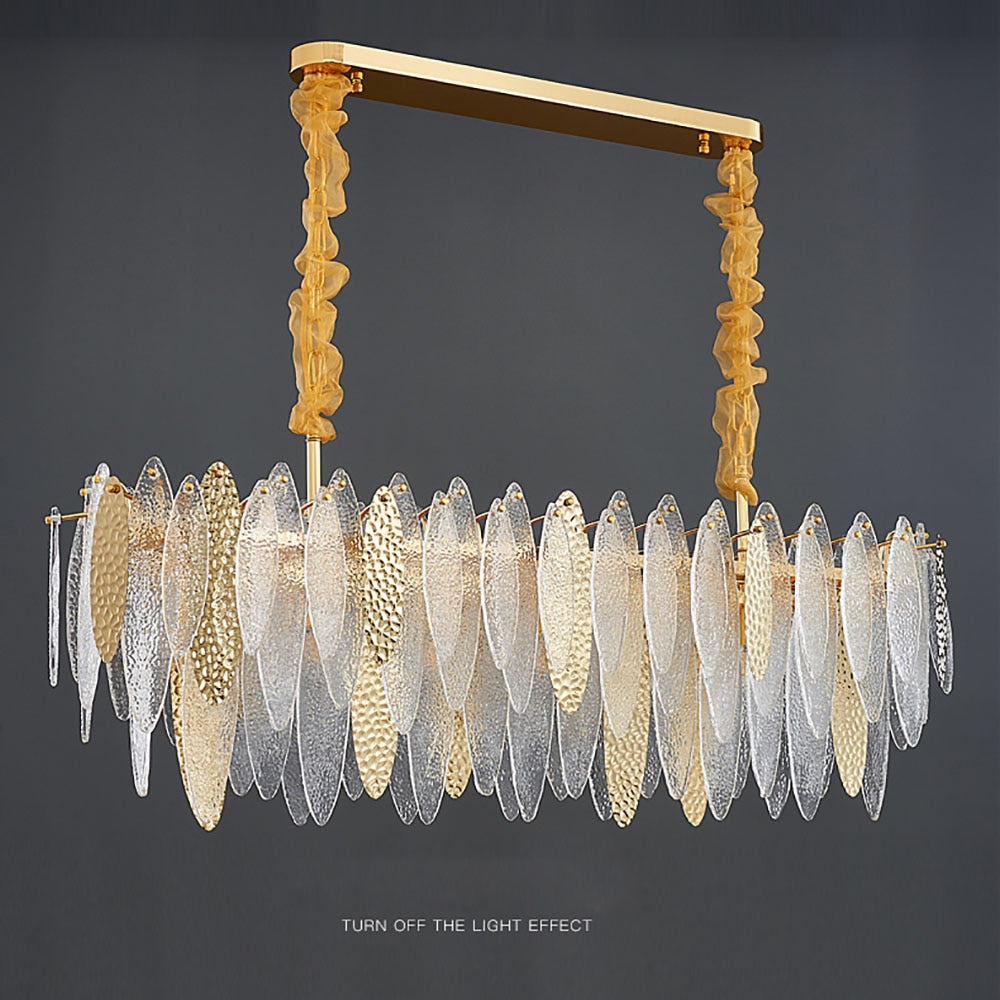 Lustre moderne avec lames en verre luxury Valentina - vue 28 sur 34